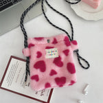 Load image into Gallery viewer, Rainbow Dots Plush Bag Women Cute Shoulder Crossbody S5P876