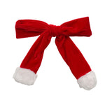 Load image into Gallery viewer, Christmas Velvet Trim Hair Clip with Pompom S5P632