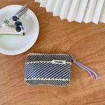 Load image into Gallery viewer, Woven Stripes Cosmetic Pouch Women Travel S5P875