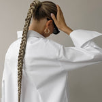 Load image into Gallery viewer, Oversized White Button Down Shirt N6A145