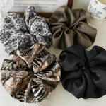 Load image into Gallery viewer, Leopard Print Satin Large Scrunchy Women S5P767