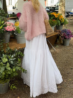 Load image into Gallery viewer, Pink Knit Sweater Women Loose Fit Top Fall Winter N6A188