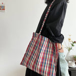Load image into Gallery viewer, Retro Tartan Crossbody Bag Pure Cotton S5P271