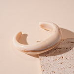 Load image into Gallery viewer, Vintage Marbled Acrylic Bangle Open Geometric S5P052