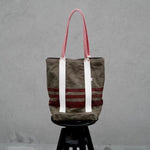 Load image into Gallery viewer, Grey Canvas Tote Bag Women Medium Shoulder Hand S5P801