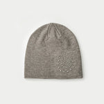 Load image into Gallery viewer, Women's Acrylic Blend Rhinestone Knit Beanie N6J126
