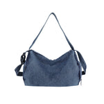 Load image into Gallery viewer, Women's Washed Denim Dumpling Tote Shoulder Bag N6J181