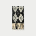 Load image into Gallery viewer, Wool Blend Diamond Jacquard Fringe Scarf N6K231