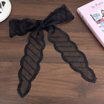Load image into Gallery viewer, Black Lace Headband Scarf Long 130cm Women N6C009
