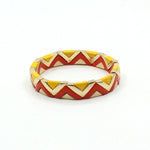 Load image into Gallery viewer, Wave Triangle Links Cuff Enamel Steel Elastic S5P142