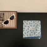 Load image into Gallery viewer, Vintage Floral Pure Cotton Small Square Scarf M5A341