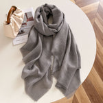 Load image into Gallery viewer, Lightweight Solid Raw Edge Shawl Scarf Women Travel N6H246