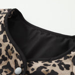 Load image into Gallery viewer, Animal Print Jacket Women Round Neck Long Sleeve N5A754