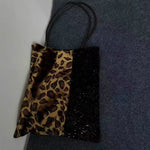 Load image into Gallery viewer, Leopard Sequin Tote Bag Niche Retro Shoulder Bag S5P794