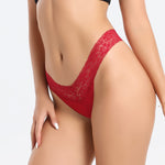 Load image into Gallery viewer, V-Shape Low Rise Lace Panties Women Invisible Cotton N5A791
