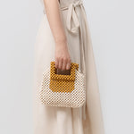 Load image into Gallery viewer, Handwoven Maple Bead Small Square Tote Women S5P968