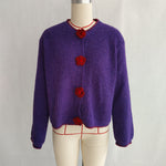Load image into Gallery viewer, Floral Button Cardigan Women Pink Purple Street Style N5A877