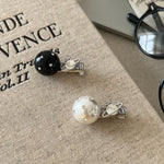Load image into Gallery viewer, Luxury Rhinestone Pearl Saturn Duckbill Hair Clip N6H194
