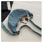 Load image into Gallery viewer, Women's Washed Denim Dumpling Crossbody Bag N6J197