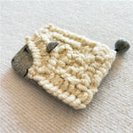 Load image into Gallery viewer, Nepal Wool Felt Curly Sheep Coin Purse Card Holder N6G026