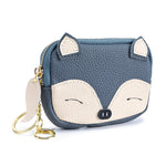 Load image into Gallery viewer, Cartoon Fox Embroidery Leather Coin Purse N6G052