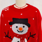 Load image into Gallery viewer, Snowman Christmas Pullover Sweater Women N5A623