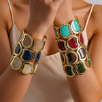 Load image into Gallery viewer, Vintage Acrylic Ombré Geometric Segment Bangle Women N6H082