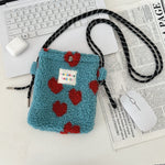Load image into Gallery viewer, Rainbow Dots Plush Bag Women Cute Shoulder Crossbody S5P876