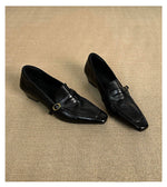 Load image into Gallery viewer, Square Toe Chunky Heel Loafers Women N6C149