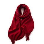 Load image into Gallery viewer, Imitation Cashmere Solid Scarf Shawl Fringe Women N6H228