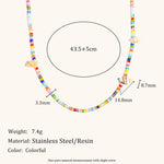 Load image into Gallery viewer, Acrylic Shell Bead Chain Bohemian Steel Vibrant S5P221