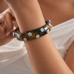 Load image into Gallery viewer, Womens Vintage Marbled Floral Resin Bracelet N6K149
