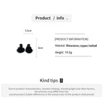 Load image into Gallery viewer, Womens Rhinestone Plush Pom Pom Earrings N6K162