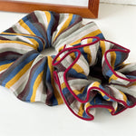 Load image into Gallery viewer, Brown Stripe Knit Scrunchy Women S5P823