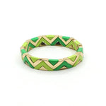 Load image into Gallery viewer, Wave Triangle Links Cuff Enamel Steel Elastic S5P142
