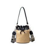 Load image into Gallery viewer, Handmade Straw Bucket Bag Women's Compact Crossbody S5P962