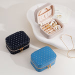 Load image into Gallery viewer, Mini Leather Jewelry Box Travel Portable Organizer S5P692