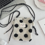 Load image into Gallery viewer, Rainbow Dots Plush Bag Women Cute Shoulder Crossbody S5P876