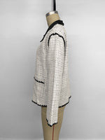 Load image into Gallery viewer, White Cropped Blazer Casual Elegant Breast Jacket N5A807