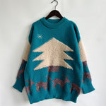Load image into Gallery viewer, Christmas Tree Glitter Jacquard Sweater Women N5A660