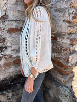 Load image into Gallery viewer, Batwing Lace Embroidered Cardigan Cover-Up N6G271