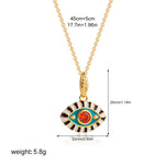 Load image into Gallery viewer, Crystal Pendant Steel Gold Color Drip Enamel S5P239