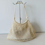 Load image into Gallery viewer, Handwoven Cotton Net Bag Beach Tote Large Capacity N6F146