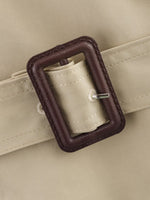 Load image into Gallery viewer, Short Trench Coat Belted Lapel Jacket Buckle Detail N6A148