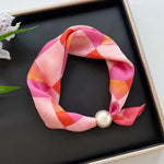 Load image into Gallery viewer, Women's Polyester Jacquard Pearl Neck Scarf N6J150