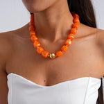 Load image into Gallery viewer, Oversized Acrylic Ombre Geometric Choker Artistic N6H060