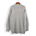Load image into Gallery viewer, High Neck Side Slit Sweater Women Chunky Knit Casual N5A843