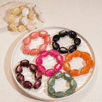 Load image into Gallery viewer, Acrylic Irregular Oval Bracelet Statement Artistic N6F080