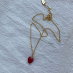 Load image into Gallery viewer, Hammered Heart Necklace Women Meteorite Enamel S5P888