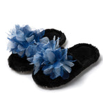 Load image into Gallery viewer, Floral Petal Open Toe Slippers Candy Color Plush M5A282